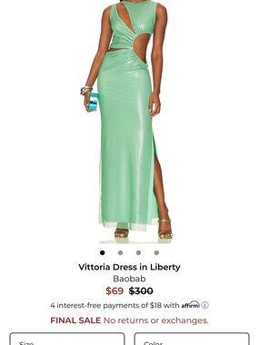 Baobab Collection Liberty Green Cutout Maxi Skirt